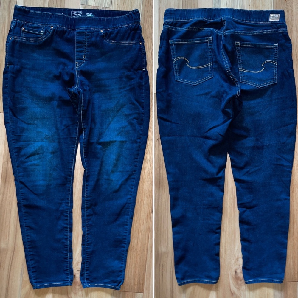 SIGNATURE LEVI STRAUSS Pull-on Skinny Jeans Size 14